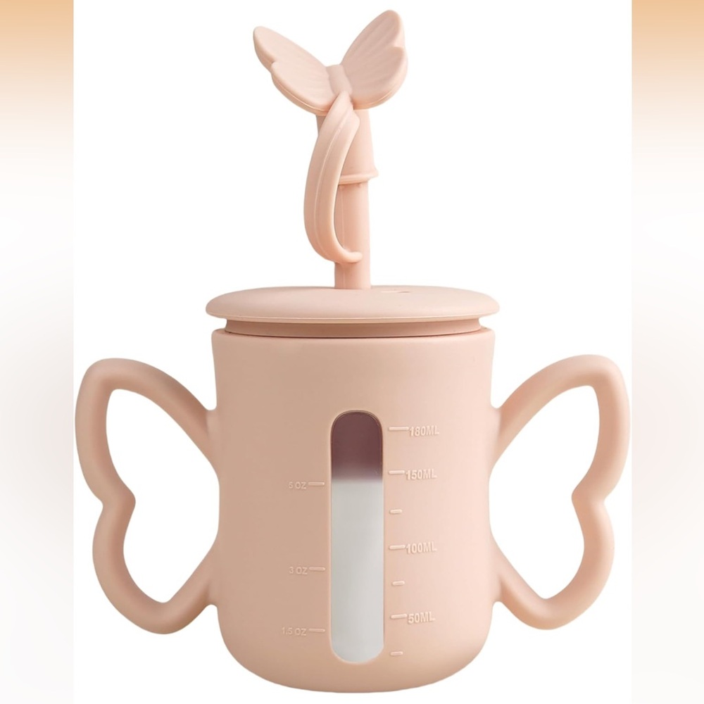Pink Butterfly Sippy Cup